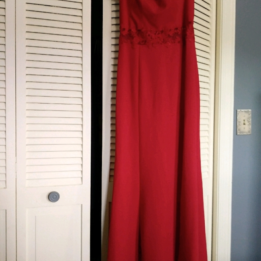 Sequin Hearts red formal prom long